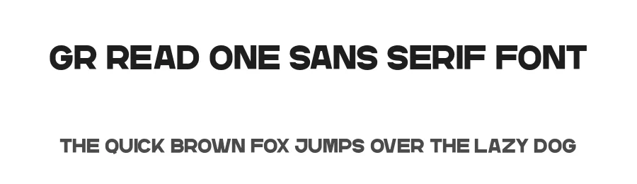 GR Read One Sans Serif Font by Garisman Studio — Sans Serif Font