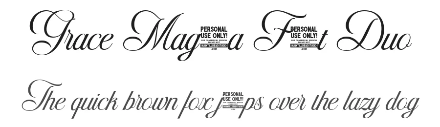 Grace Magona Font Duo by burntilldead — Script Handwritten Font
