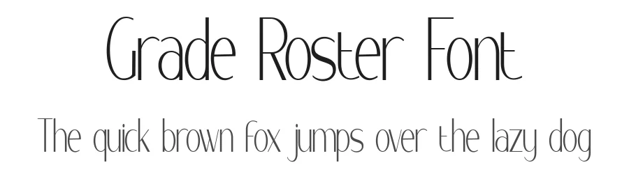 Grade Roster Font by Typewriter tok β Sans Serif Font