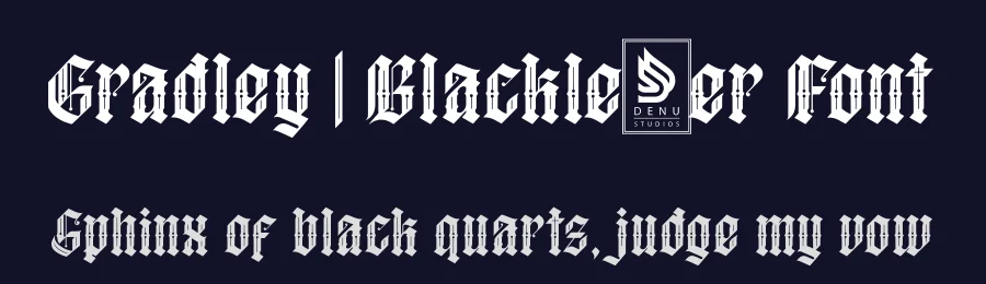 Gradley | Blackletter Font by Denustudios — Blackletter Font — thumbnail 2