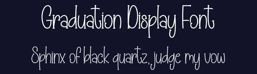 Graduation Display Font by creativeletter — Display Font — thumbnail 2