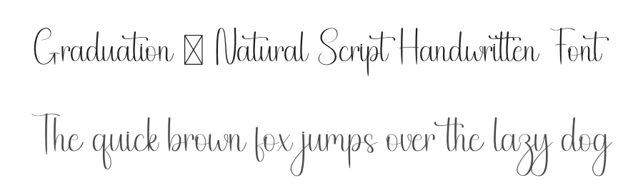Graduation – Natural Script Handwritten Font by freshtypeink — Script Handwritten Font