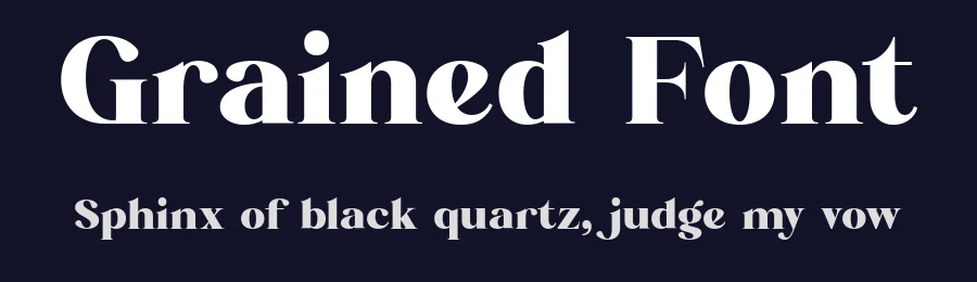 Grained Font by Eternity.STD — Display Font — thumbnail 2