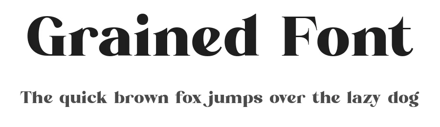 Grained Font by Eternity.STD — Display Font