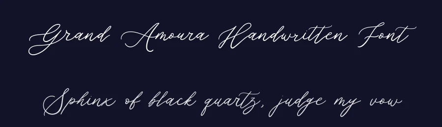 Grand Amoura Handwritten Font by ReyreyBlue — Script Handwritten Font — thumbnail 2
