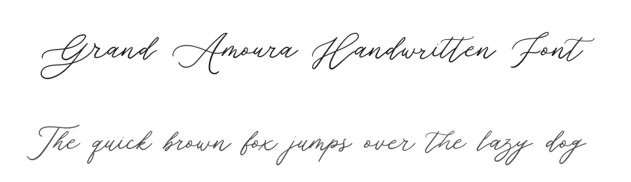 Grand Amoura Handwritten Font by ReyreyBlue — Script Handwritten Font