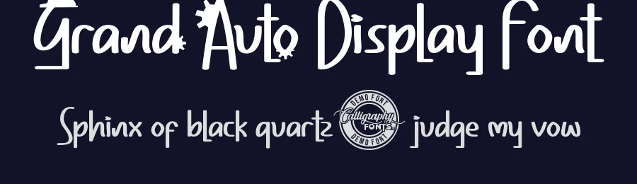 Grand Auto Display Font by CalligraphyFonts.net — Display Font — thumbnail 2