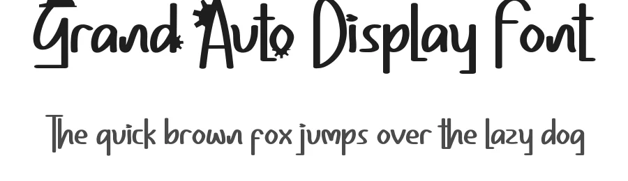 Grand Auto Display Font by CalligraphyFonts.net — Display Font