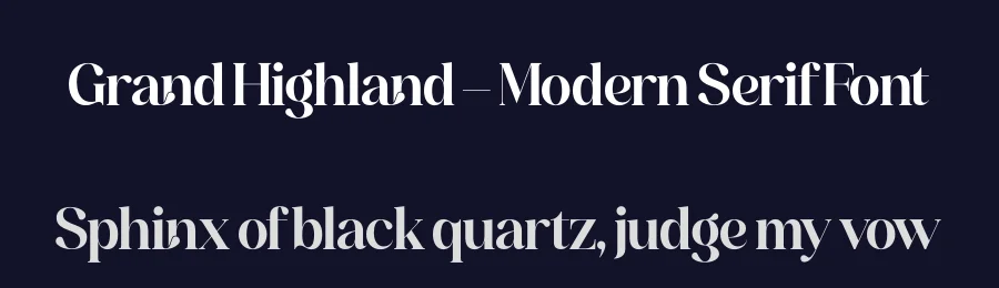 Grand Highland – Modern Serif Font by timelesstype.co — Serif Font — thumbnail 2