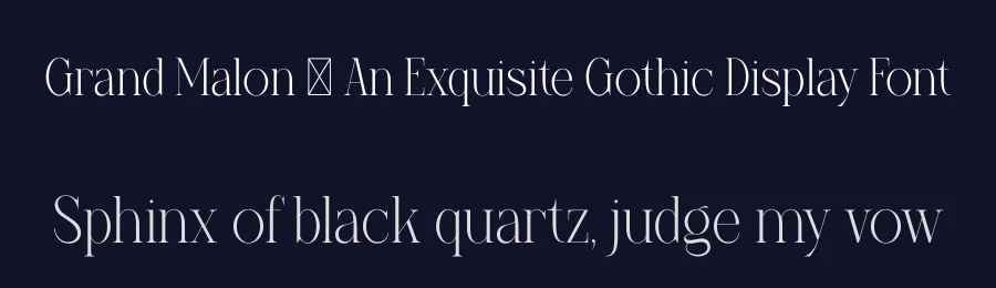 Grand Malon – An Exquisite Gothic Display Font by alit design — Display Font — thumbnail 2