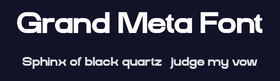 Grand Meta Font by Flawless And Co — Sans Serif Font — thumbnail 2