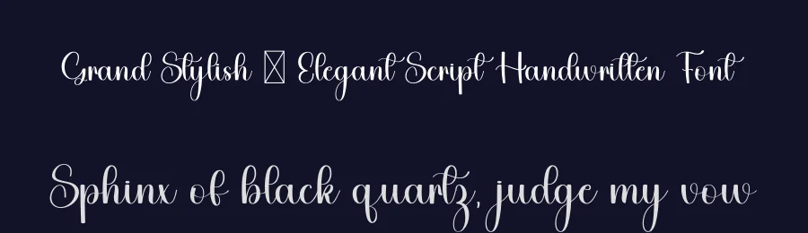 Grand Stylish – Elegant Script Handwritten Font by freshtypeink — Script Handwritten Font — thumbnail 2