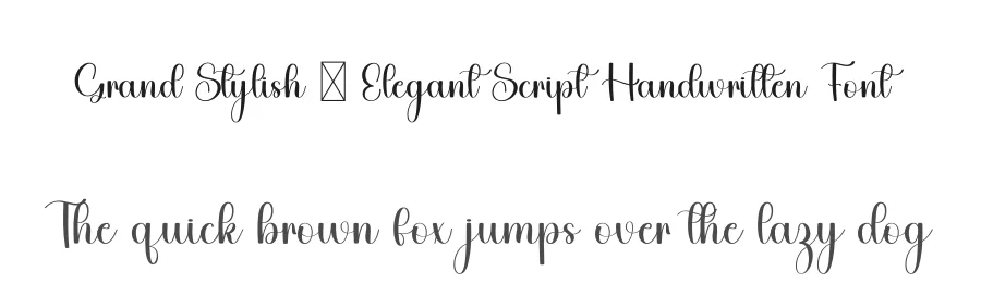 Grand Stylish – Elegant Script Handwritten Font by freshtypeink — Script Handwritten Font