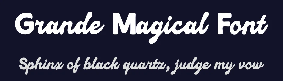 Grande Magical Font by Heinzel Std. — Display Font — thumbnail 2