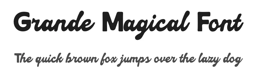 Grande Magical Font by Heinzel Std. — Display Font