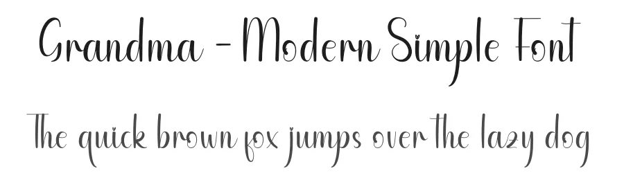 Grandma – Modern Simple Font by andikastudio — Script Handwritten Font