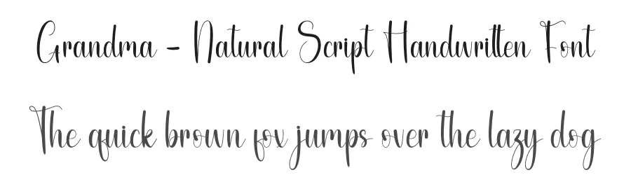 Grandma – Natural Script Handwritten Font by andikastudio — Script Handwritten Font
