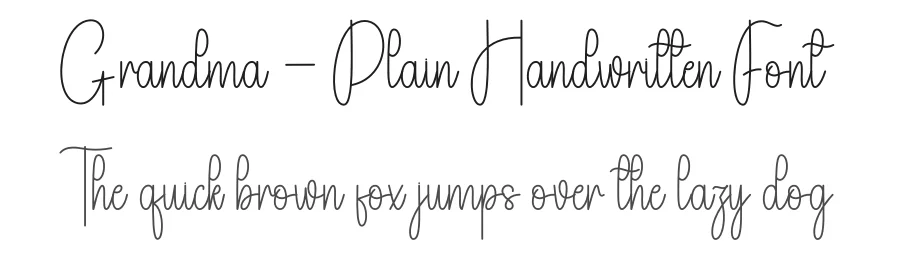 Grandma – Plain Handwritten Font by andikastudio — Script Handwritten Font