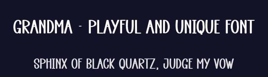 Grandma – Playful And Unique Font by andikastudio — Display Font — thumbnail 2