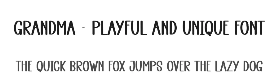 Grandma – Playful And Unique Font by andikastudio — Display Font