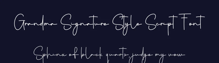 Grandma Signature Style Script Font by freshtypeink — Script Handwritten Font — thumbnail 2