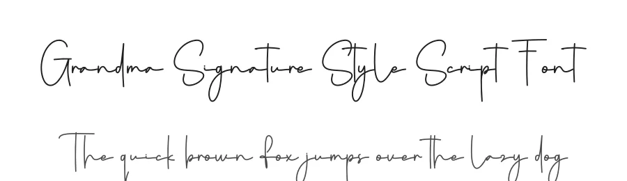 Grandma Signature Style Script Font by freshtypeink — Script Handwritten Font