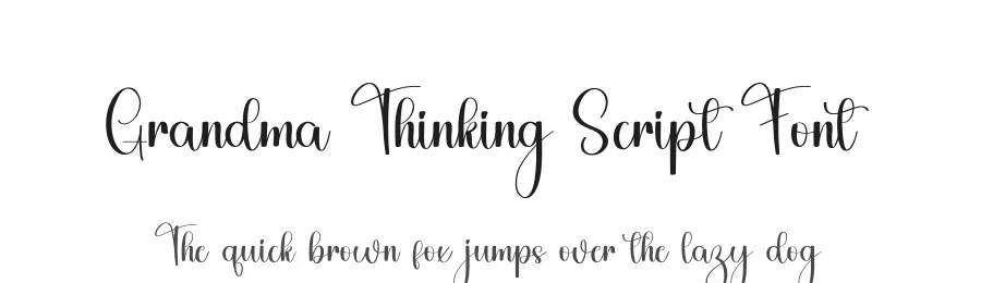 Grandma Thinking Script Font by freshtypeink — Script Handwritten Font