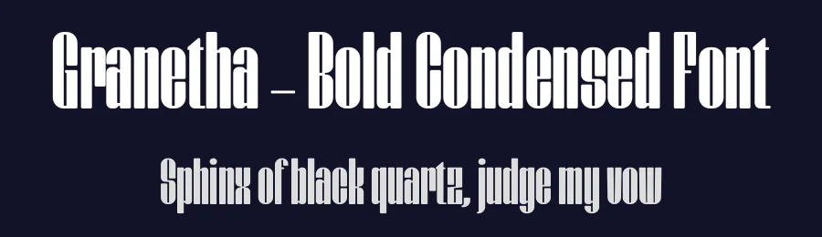 Granetha – Bold Condensed Font by limitype — Decorative Font — thumbnail 2