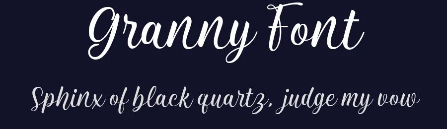 Granny Font by nhfonts — Script Handwritten Font — thumbnail 2