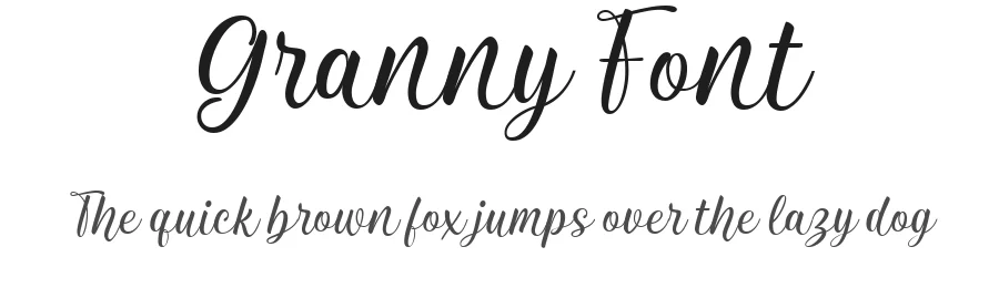 Granny Font by nhfonts β Script Handwritten Font