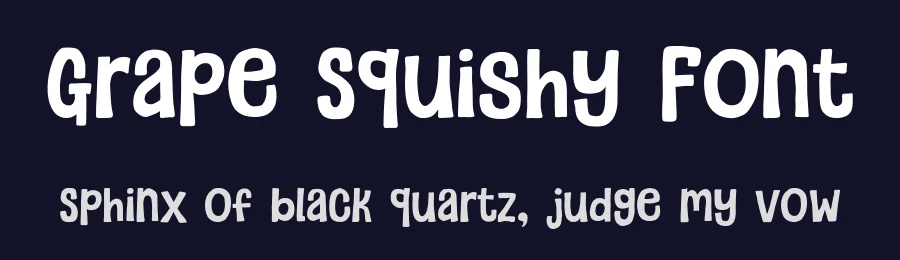 Grape Squishy Font by Khurasan — Display Font — thumbnail 2