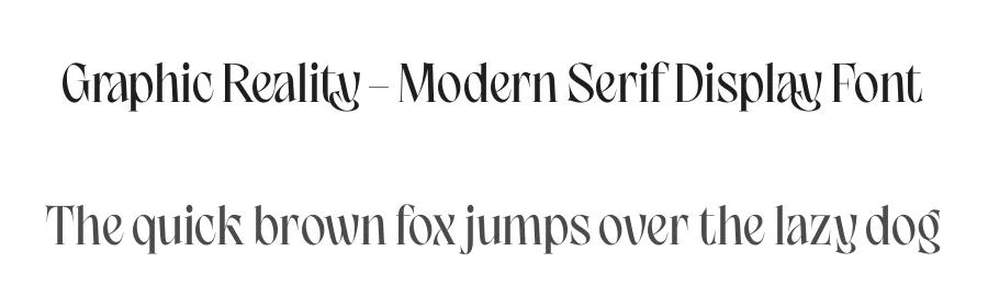 Graphic Reality – Modern Serif Display Font by timelesstype.co — Display Font