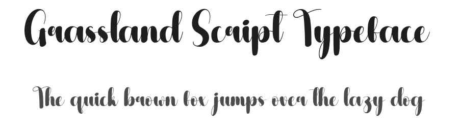 Grassland Script Typeface by andikastudio — Script Handwritten Font