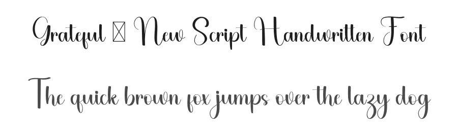 Grateful – New Script Handwritten Font by freshtypeink — Script Handwritten Font