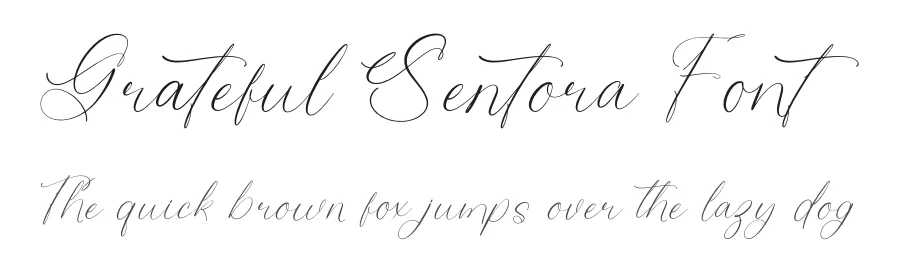 Grateful Sentora Font by letterenastudios — Script Handwritten Font