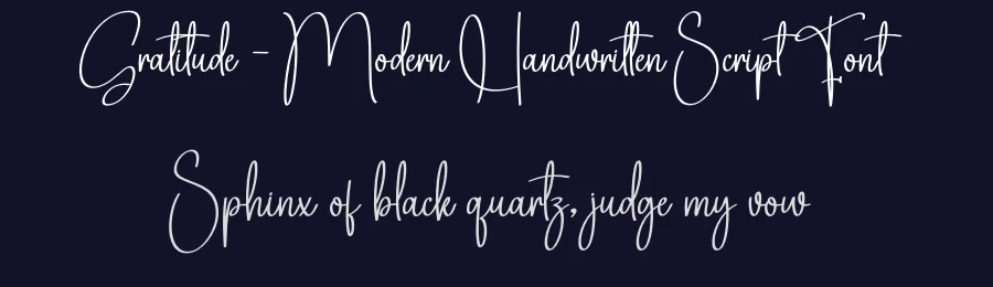Gratitude – Modern Handwritten Script Font by creativeletter — Script Handwritten Font — thumbnail 2