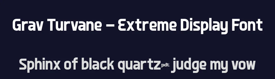 Grav Turvane – Extreme Display Font by productype — Display Font — thumbnail 2