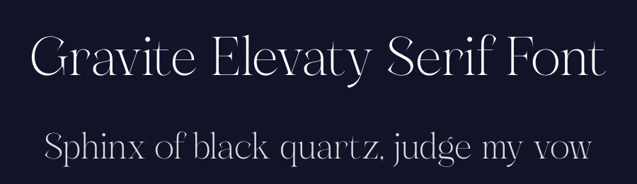 Gravite Elevaty Serif Font by timelesstype.co — Display Font — thumbnail 2