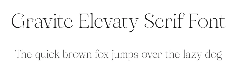 Gravite Elevaty Serif Font by timelesstype.co — Display Font