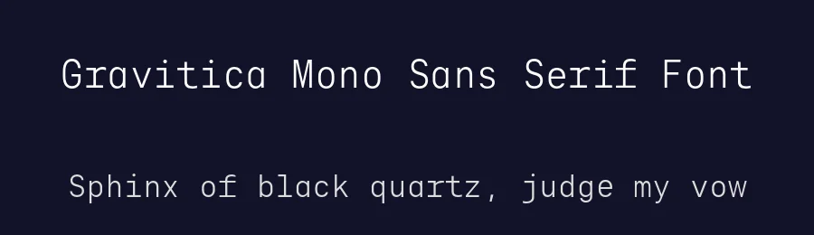 Gravitica Mono Sans Serif Font by Ckhans Fonts — Sans Serif Font — thumbnail 2
