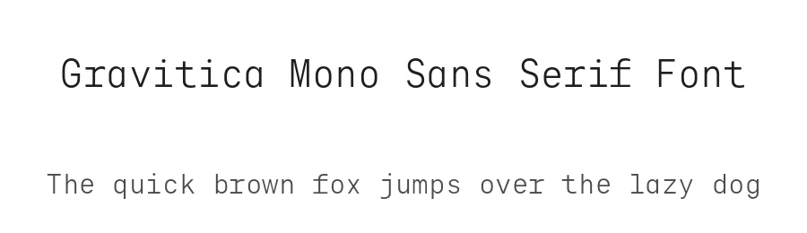 Gravitica Mono Sans Serif Font by Ckhans Fonts — Sans Serif Font