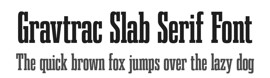 Gravtrac Slab Serif Font by Typodermic — Slab Serif Font