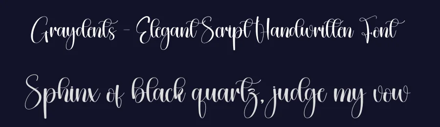 Graydents – Elegant Script Handwritten Font by creativeletter — Script Handwritten Font — thumbnail 2