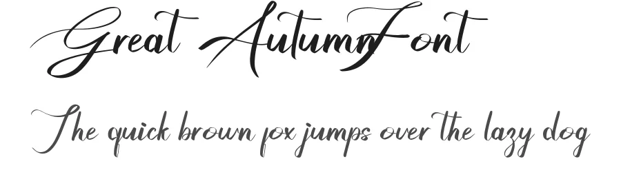 Great Autumn Font by VinType — Script Handwritten Font