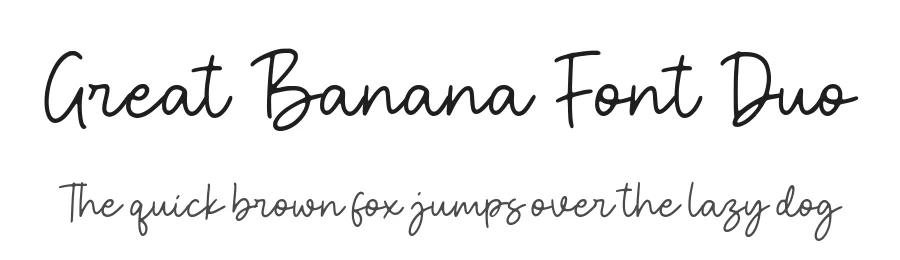 Great Banana Font Duo by AesthericaStudio — Script Handwritten Font