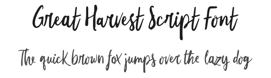 Great Harvest Script Font by Letteratom — Script Handwritten Font