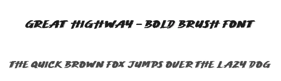 Great Highway – Bold Brush Font by fikryalstudio — Script Handwritten Font