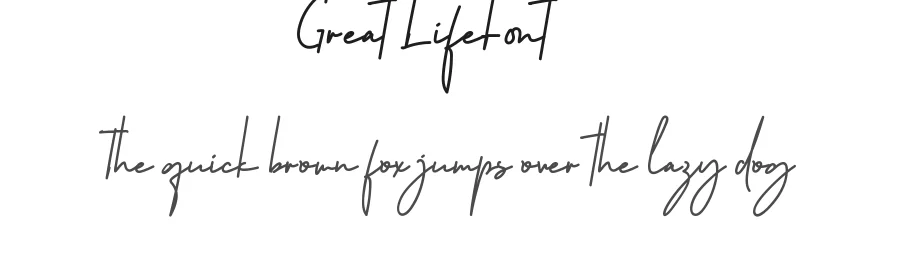 Great Life Font by CalligraphyFonts.net — Script Handwritten Font