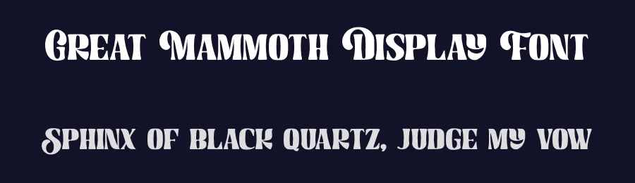 Great Mammoth Display Font by Andika Setiawan — Display Font — thumbnail 2