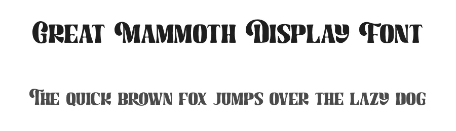 Great Mammoth Display Font by Andika Setiawan — Display Font